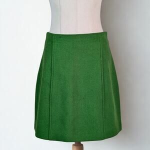 Max & Co Green Wool Mini Skirt Y2K Preppy Academic Core Designer